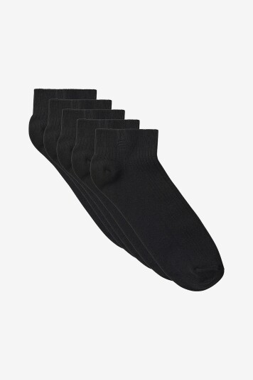 Ellos Collection Ankelsokker Sneaker Rib 5 pakning Svart Ellos Collection Ankelsokker Sneaker Rib 5 pakning Svart