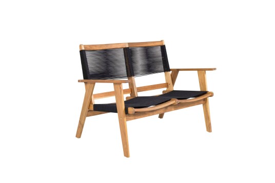 Venture Design Peter 2 seter sofa Acacia/black 120 x 70,5 cm Svart