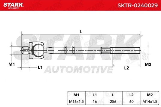 STARK SKTR-0240029 Aksialledd, parallellstag STARK SKTR-0240029 Aksialledd, parallellstag