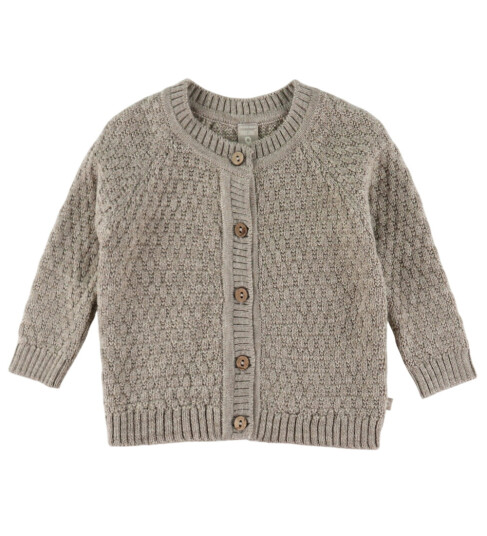Smallstuff Nature Melange Cardigan Square Strikk Merino Ull 68 74
