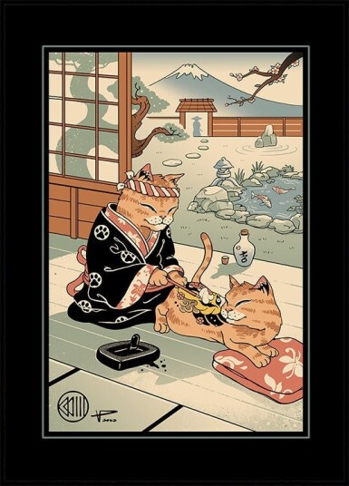 Tattooed Meowster Plakat Plakat / 50x70cm