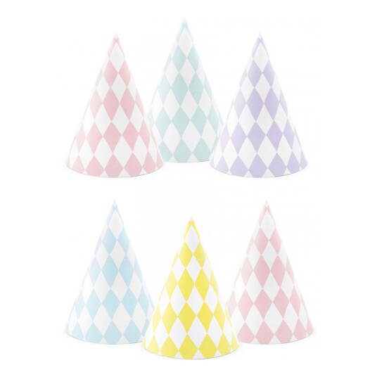 Partyxplosion Partyhatter Yummy Mix - 6-pakning