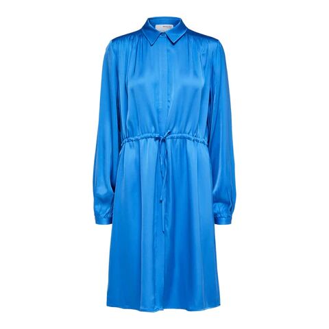 Selected Femme Thea Ls Short Dress Nebulas Blue 36