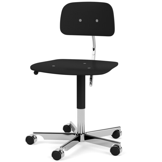 Montana Kevi 2533 Kontorstol Svart Finér / Polert Aluminium Montana Kevi 2533 Kontorstol Svart Finér / Polert Aluminium