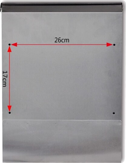 vidaXL Rustfritt Stål Postkasse 30 x 12 x 40 cm