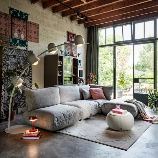 Fatboy Sumo Hjørnesofa Mingle Grid Stone