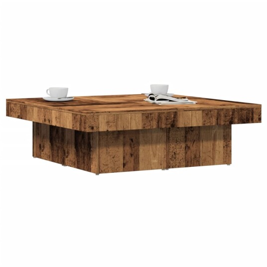 Salongbord gammelt tre 90x90x28 cm konstruert tre 8721158439079