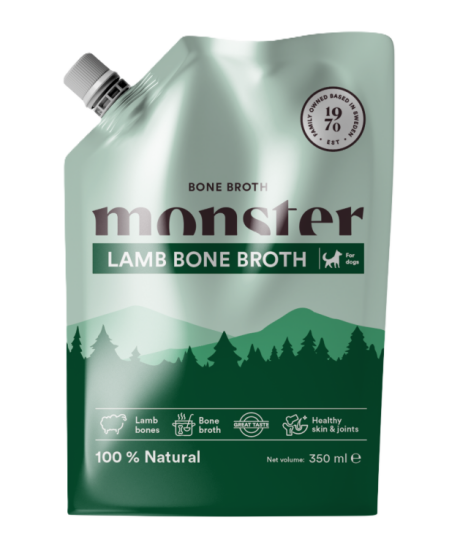 Monster Pet Food Benbuljong til hund 100 ml - Lammekjøttsnacks