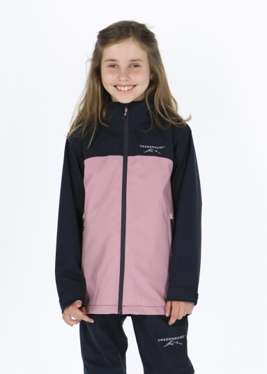 Swedemount Bodö Rain Jacket Jr Navy/Dusty Pink 160 Regnjakker