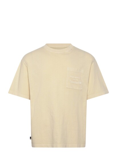 Timberland Gd Heavyweight Chest Pocket Tee Putty   CreaM