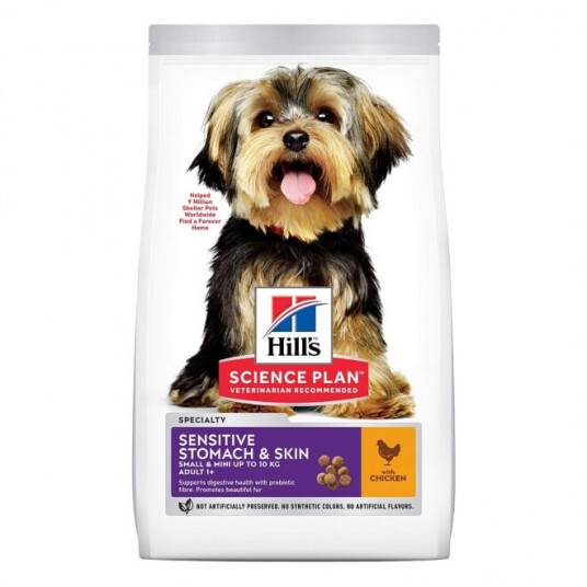 Hill's Science Plan Hundefôr til Voksne Små Hunder med Sensitiv Mage og Hud Kylling 6 kg Hill's Science Plan Hundefôr til Voksne Små Hunder med Sensitiv Mage og Hud Kylling 6 kg