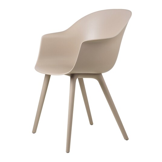 Gubi Bat Dining Chair Plastic Base New Beige
