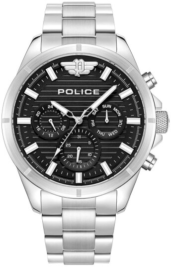 Police Herreklokke PEWJK2227806 Malawi Sort/Stål Ø45 mm Police Herreklokke PEWJK2227806 Malawi Sort/Stål Ø45 mm