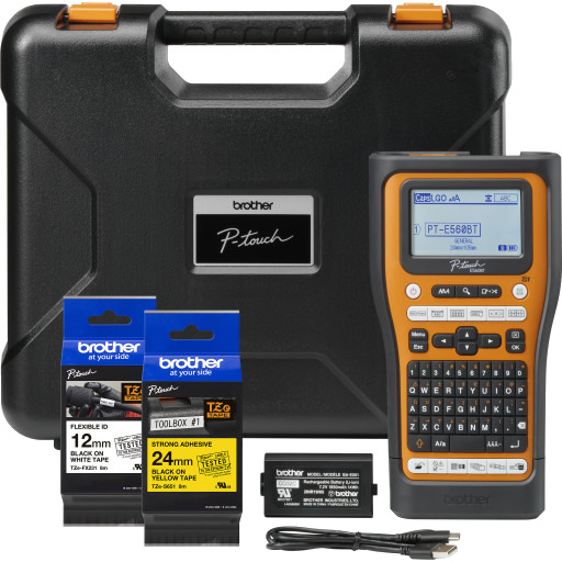 Brother P-Touch Pt-E560btvp Etikettmaker S/H Termotransfer Rull (2,4 Cm) 180 Dpi Inntil 30