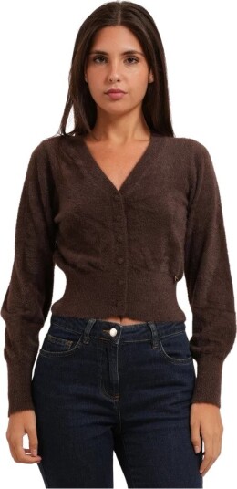 YES ZEE Dame Strikkevarer Brun XL, YES ZEE Dame Strikkevarer Brun XL,