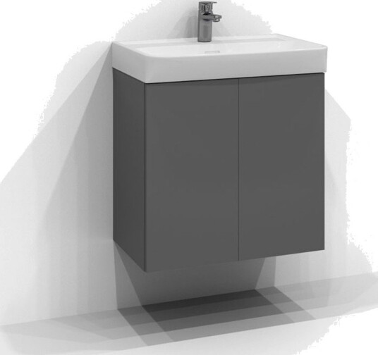Svedbergs Bloc Servantskap D35 med 2 Dører Grå / 60cm