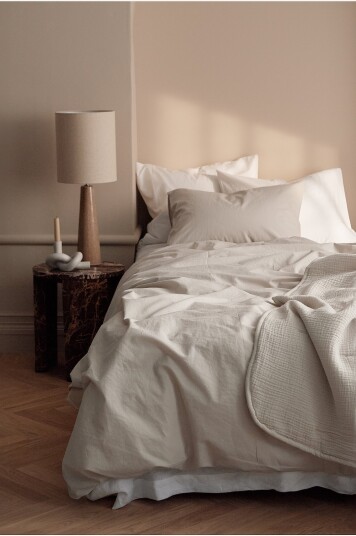 Ellos Home   Sengesett Milly i bomull 2 eller 3 stykker   Beige
