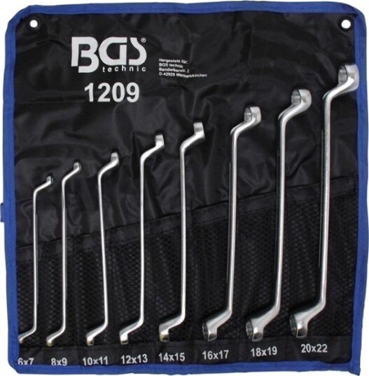 BGS Dobbeltringnøkkelsett 6x7-20x22mm, 8 deler BGS Dobbeltringnøkkelsett 6x7-20x22mm, 8 deler