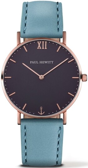 Paul Hewitt Dameklokke PH 6455175K Sailor Line Sort/Lær Ø36 mm