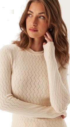 SELECTED FEMME Slfcabala Ls Knit O-neck Birch L SELECTED FEMME Slfcabala Ls Knit O-neck Birch L