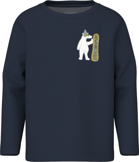 Name It Genser NmmVux Navy Blazer/Snowboard uhyret Name It 7 8 år (122 128) Genser Blå