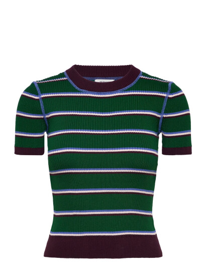 Monki Mini Knitted Top - Green - XXS