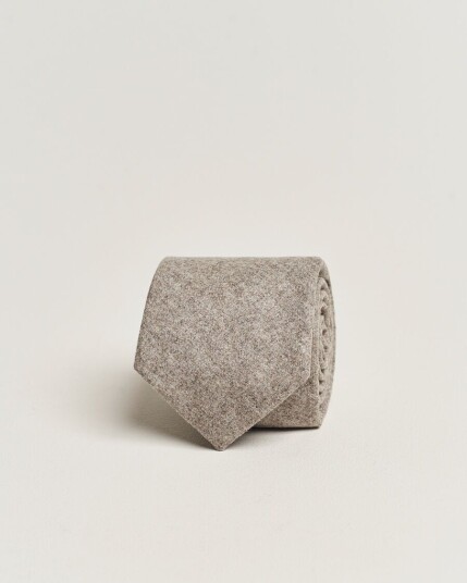 Amanda Christensen Wool Flannel 8cm Tie Beige