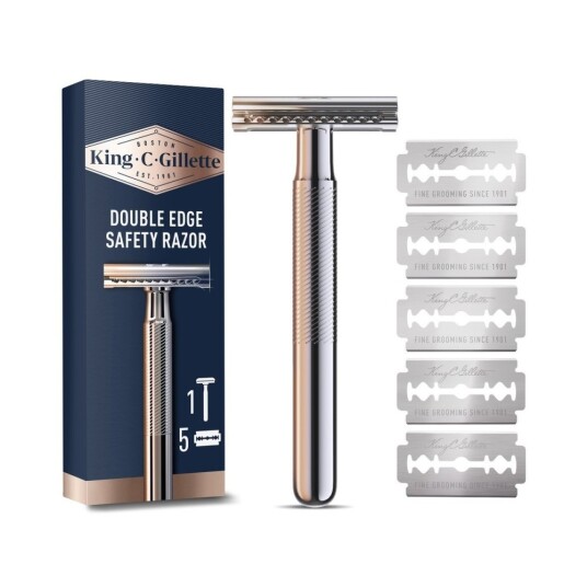 Gillette KING C. Barberhøvel + 5 barberblader