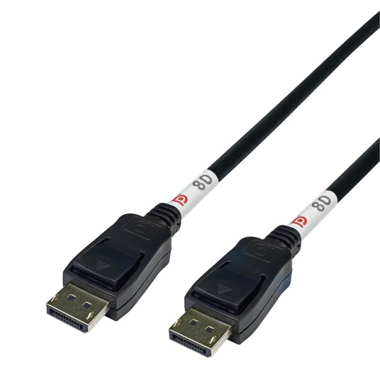 Deltaco DisplayPort cable, DP 2.1, DP80, 0,5m