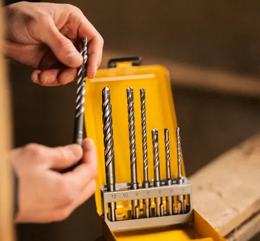Dewalt SDS-Plus Hammerborsett 7 deler med hardmetallspisser i metallkasse