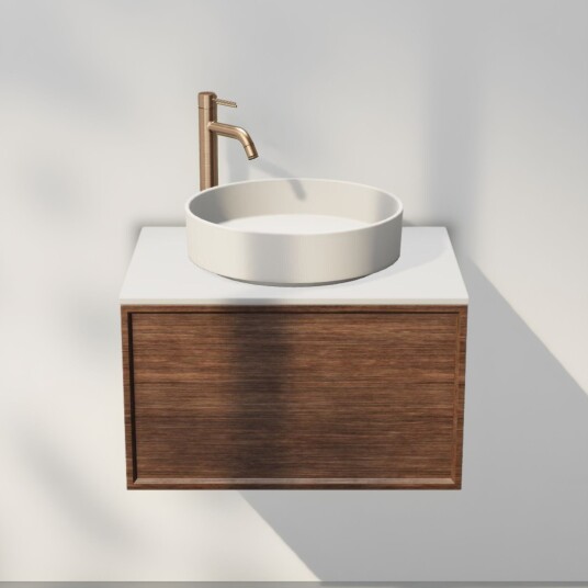 INR Iconic Nordic Rooms Air Wood Servantskap Hel Front med 2 Skuffer Dark oak / 60cm INR Iconic Nordic Rooms Air Wood Servantskap Hel Front med 2 Skuffer Dark oak / 60cm