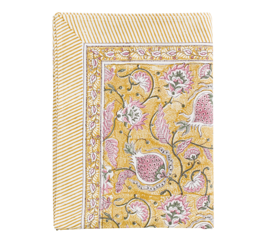 Pomegranate duk gul og rose 150x350cm
