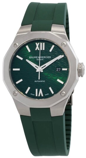 Baume & Mercier Herreklokke M0A10618 Riviera Grønn/Gummi Ø42 mm Baume & Mercier Herreklokke M0A10618 Riviera Grønn/Gummi Ø42 mm