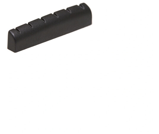 Graph Tech Pt-6114-00 Svart Tusq Xl Slotted Nut 1 23/32" Long, Rounded, Flat
