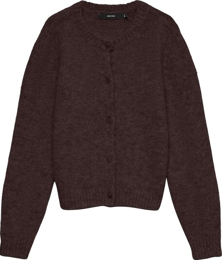 Vero Moda Vmnovah Ls O Neck Button Cardi Ga Noos   Brown   S