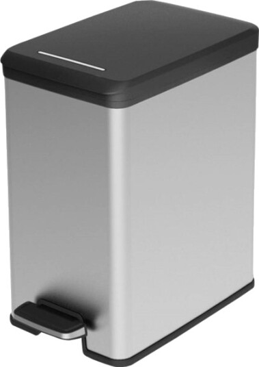 Curver Slim Bin 20L 20 L Firkant Plast Sort Sølv Pedal 250 Mm Curver Slim Bin 20L 20 L Firkant Plast Sort Sølv Pedal 250 Mm