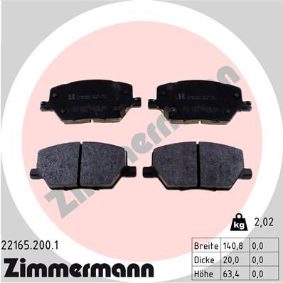 Bremseklosser ZIMMERMANN 22165.200.1 Bremseklosser ZIMMERMANN 22165.200.1
