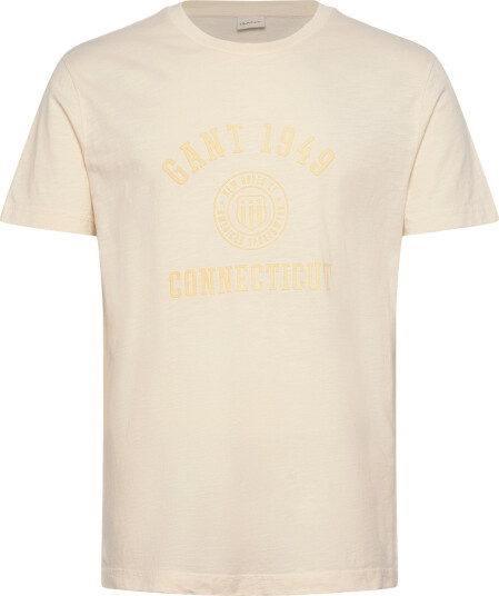 GANT Tonal Print Ss Tshirt Cream XXL