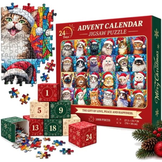 Adventskalender Puslespill 1008 brikker Julekalender 2026