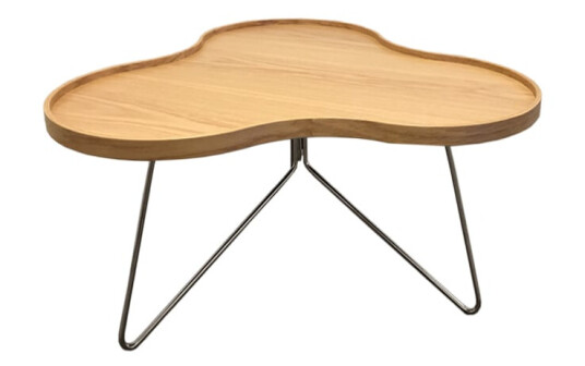 Swedese Flower mono bord 84 x 90 cm eik natur, 45 cm, kromstativ