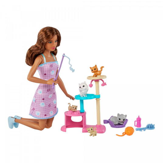 Barbie Dukke Med Tilbehør Kitty Condo