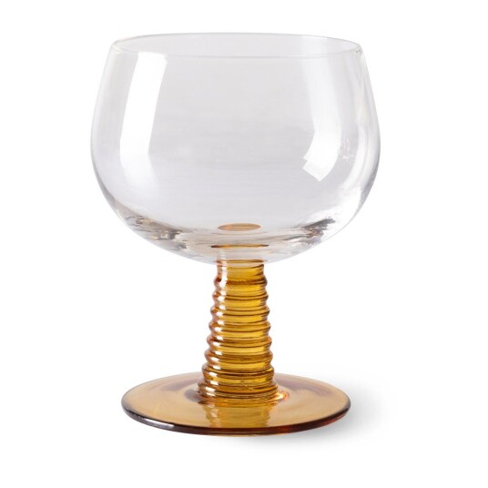 HK Living Swirl vinglass lav Oker HK Living Swirl vinglass lav Oker