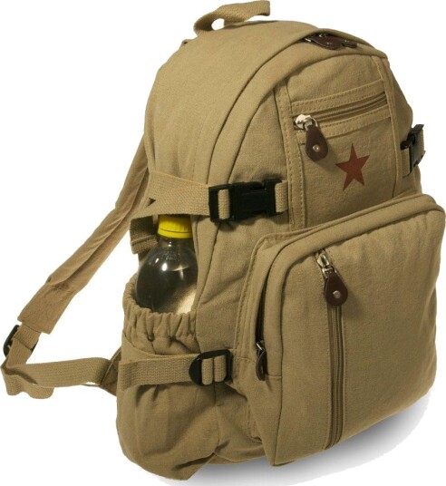 Rothco Vintage Canvas Mini ryggsekk 23L Beige Rothco Vintage Canvas Mini ryggsekk 23L Beige