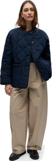Object Objallie Ls Lo Quilted Jacket Noos   Navy   36