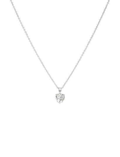 Caroline Svedbom Heart Necklace Rhodium Silver ONE SIZE