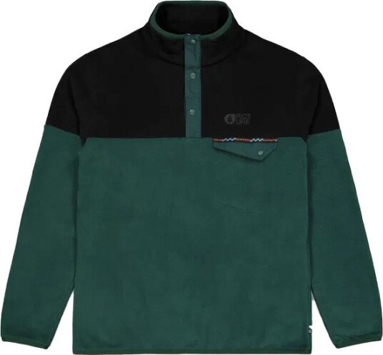 Picture Organic Clothing Men's Arcca 1/4 Fleece C Ponderosa Pine Black, S