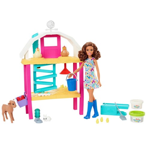 Barbie Karriere Lekesett Med Dukke Hatch & Gather Egg Bondegård
