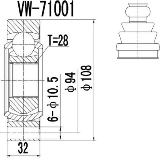 PROCARO 77-VW-900 Drivledd