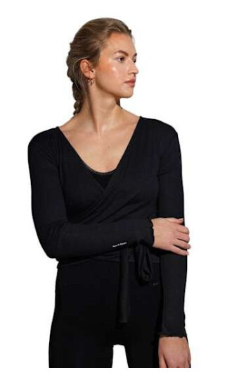 Run & Relax Wrap Sweater Beautiful Black L Run & Relax Wrap Sweater Beautiful Black L