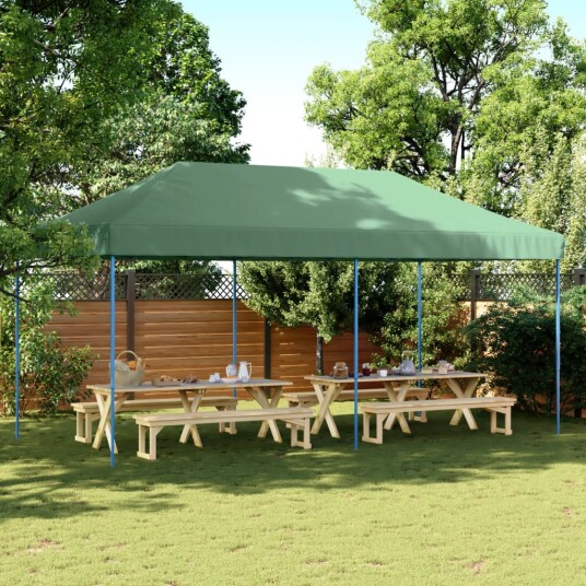  Sammenleggbart partytelt pop-up grønn 580x292x315 cm 4004936